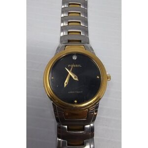 Fossil Arkitekt FS-3003 Men's 2-Tone Watch – For Parts‎ Or Repair Only